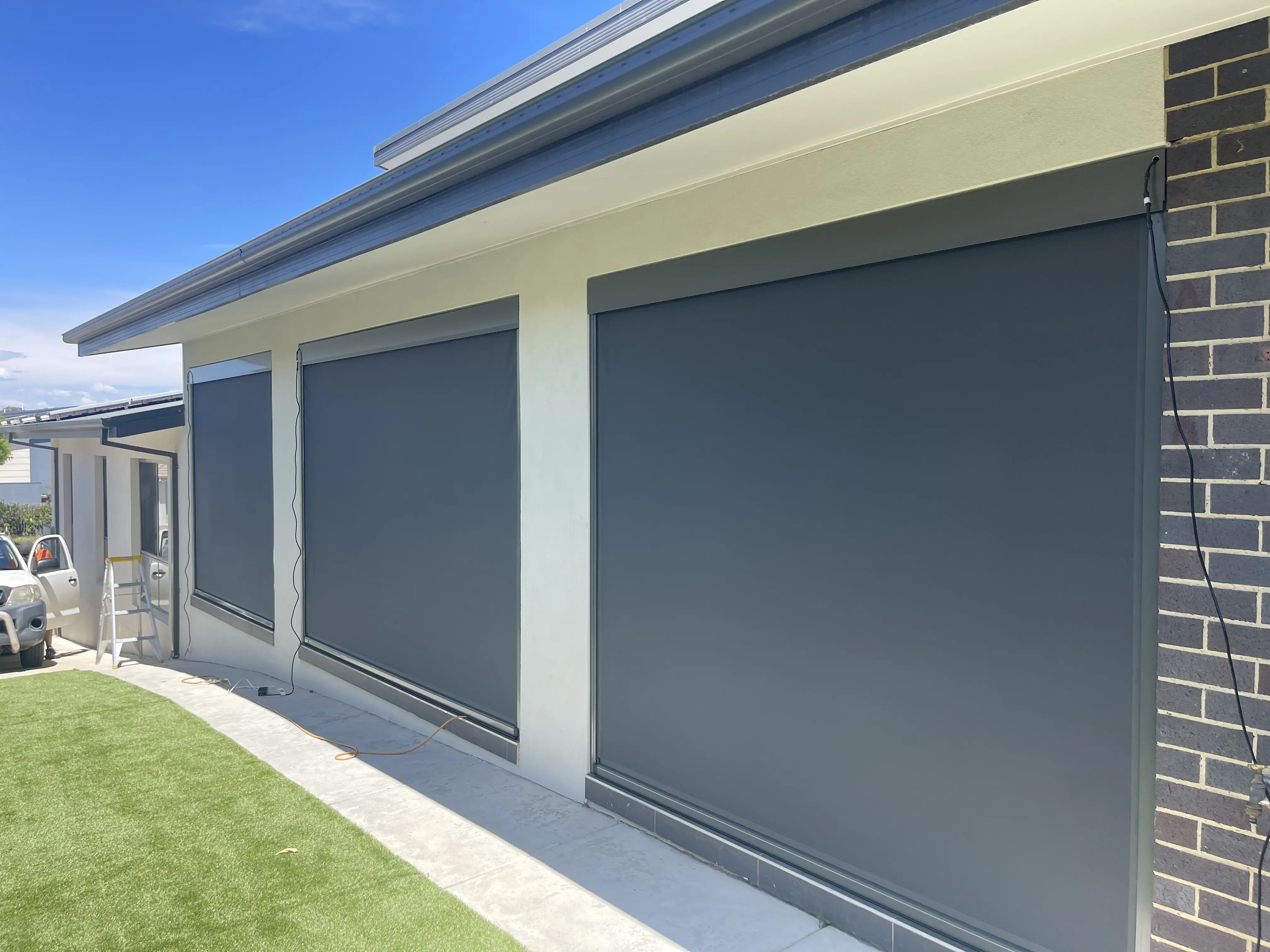 TruScreen zip track blinds installed on home